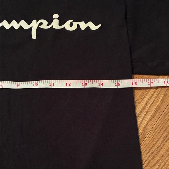 Champion Black Short Sleeve Tee with Red Logo - Picture 8 of 9
